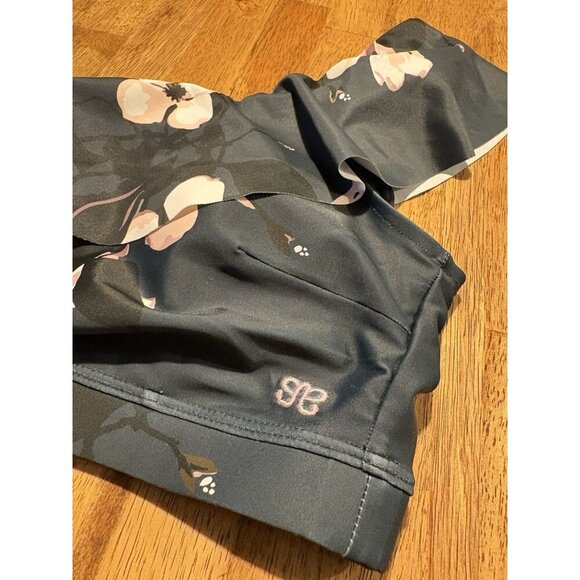 Albion Iconic Wave Orchard Fit Swim Bikini Top Floral Ruffle One Shoulder Small - Picture 2 of 5